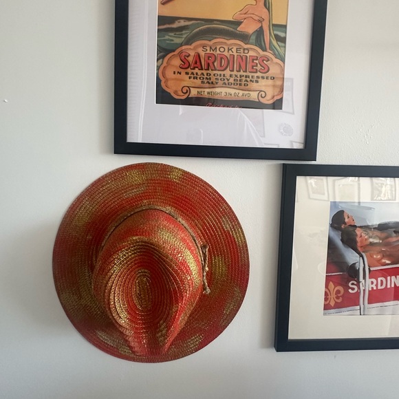 SUNSET SUN HAT / RED & GOLD - Picture 11 of 14